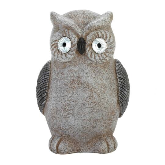 12" Solar Owl Statue
